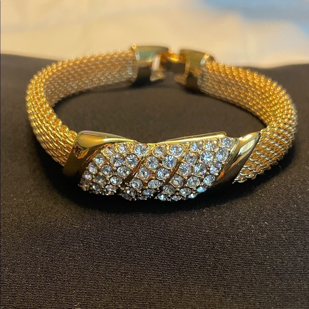 JBL  Gold and Silver Mesh rhinestones Bracelet
